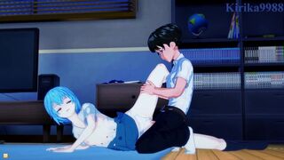 Rei Ayanami and Shinji Ikari's raw, reckless sex romp - intense, explicit, at-home booty call