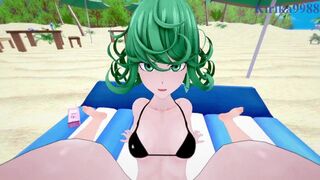 Tatsumaki and I ravage each other on the beach. - One-Punch Man Hentai