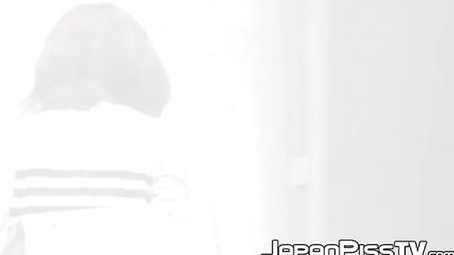 Two hairy Asian sluts pee together in public close up