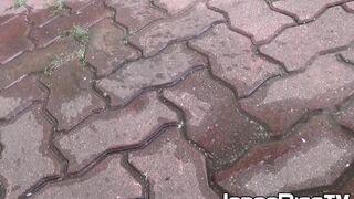 JAPAN PISS TV - Japanese amateur babes pissing all around the city