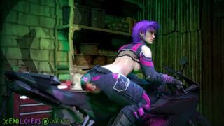 Hot Biker Girl Action with The Wraith and Yui Kimura in Dead by Daylight