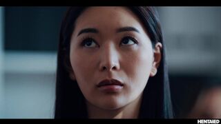 Live Action Japanese Anime Horror - Asian Schoolgirl Teacher Fucked in Classroom by Horny Demon Vore