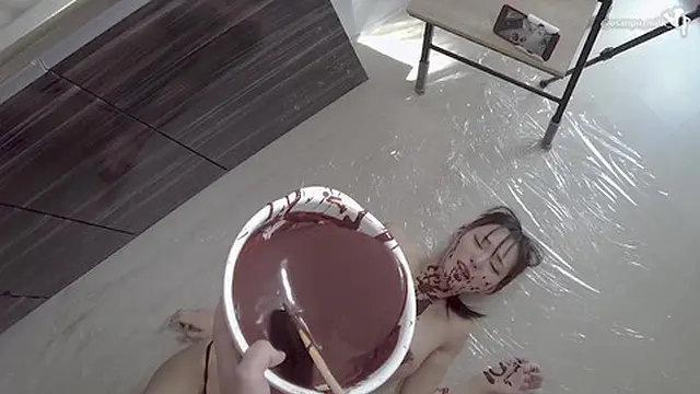 【有料公開】ドS彼氏が全身チョコで埋め尽くす…生チョコを大量に挿Ԗ