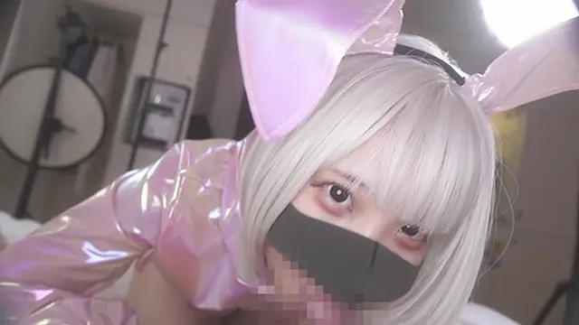 ピンク逆バニーのご奉仕フェラ　オナホのように使われる万年発情ペット！？