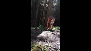 全裸野外露出で最後にご褒美????