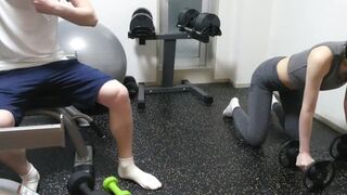 【個人撮影】テニスサークルの新入生をジムに誘い！禁断の時間を止め！　なめ放題やり放題！我慢できず〇〇！　スマホ撮影　口内射精　大学生　フェラ