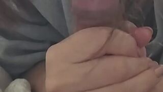 A relaxing blowjob at home. Ejaculation.