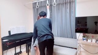 吊り革が届いたから彼女と電車ごっこしてお尻を触りまくったら楽しすぎて大興奮-素人カップル/日本人/イメージプレイ/個人撮影