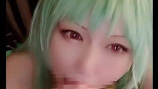 【ﾌﾙ】ラムちゃんコスプレで大好きなチン〇を濃厚フェラ