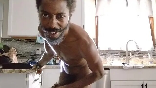 Nutting on my mother's kitchen floor after being treated like a dog