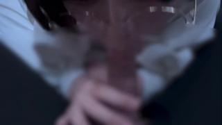 Deep-throated gagging Gokkun to overflow with sperm